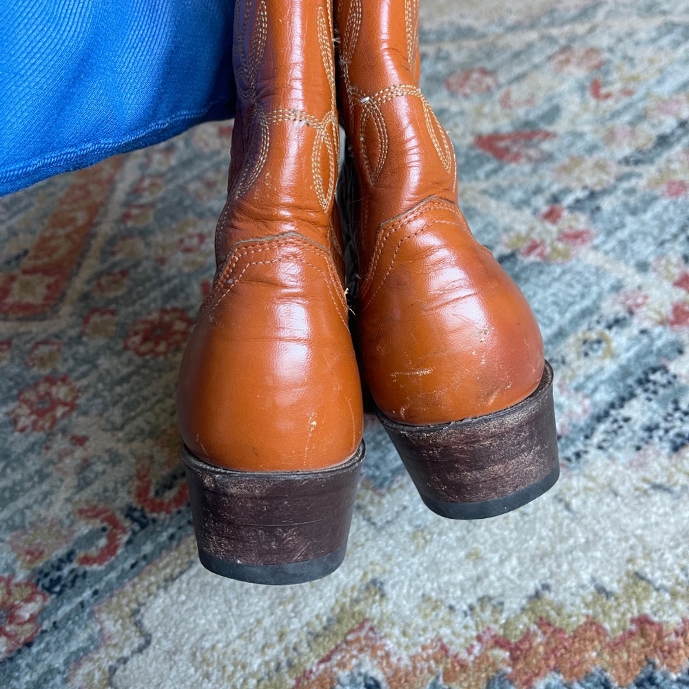 Justin Western Cowboy Boots Vintage USA Made Women's 7 - Picture 4 of 11